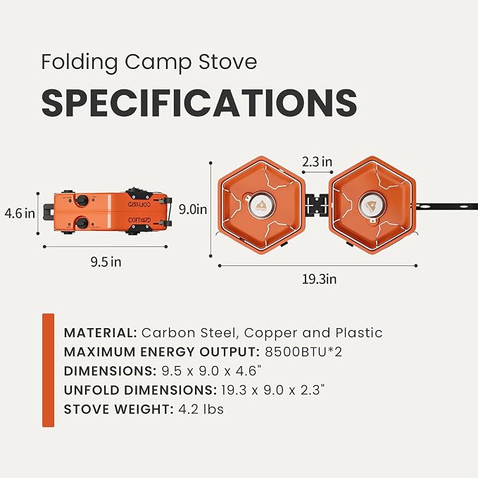 Propane 2 Burner Camping Stove