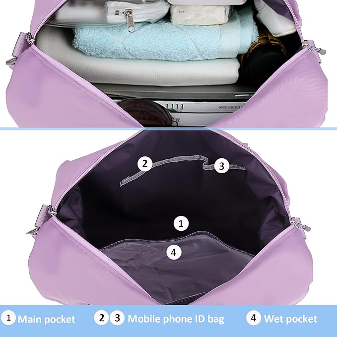 Travel Duffle Bag, Waterproof Sport Tote Gym Bag