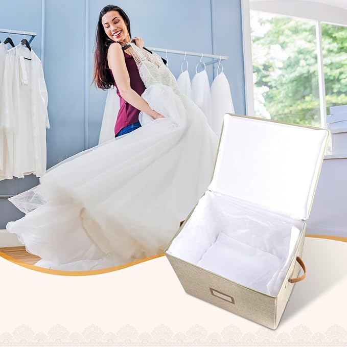 Lukeline Wedding Dress Storage Box, Wedding Dress Preservation Box