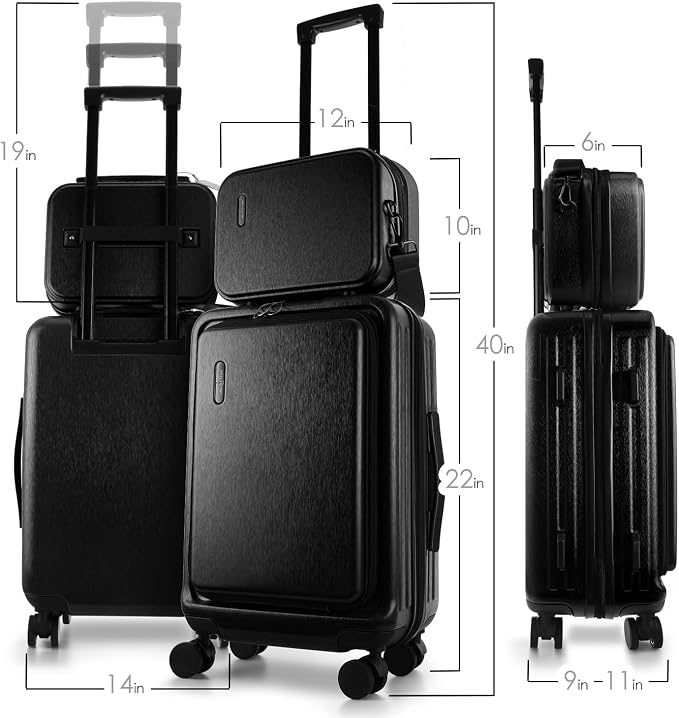 22 Inch Carry On Luggage 22x14x9 Airline Approved, Carry On Suitcase