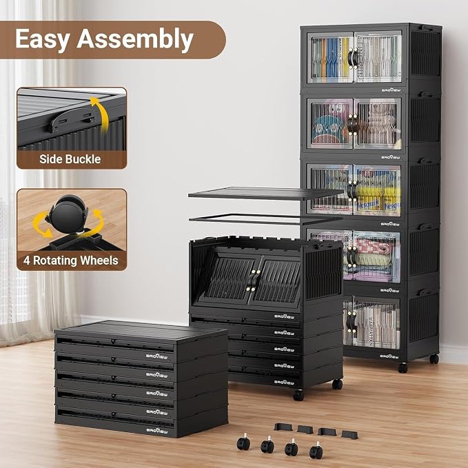 BROVIEW 400Qt Stackable Storage Bins