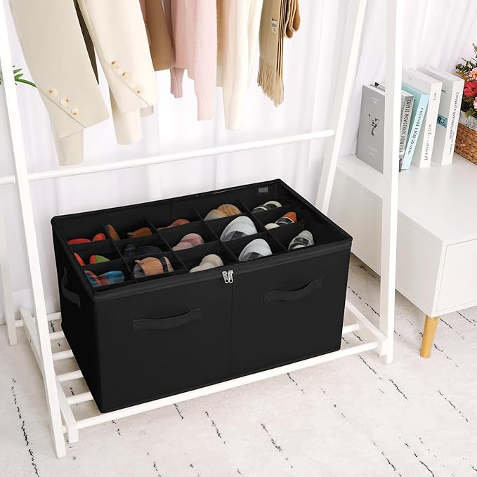 Shoe Organizer for Closet, Foldable Shoe Box