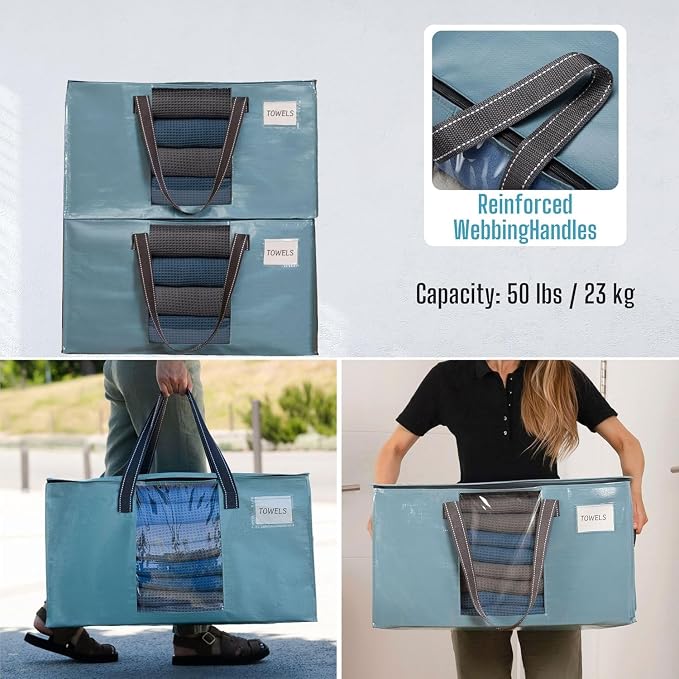 VENO 10 Pack Moving Bags, Comforter and Blanket Storage Bags