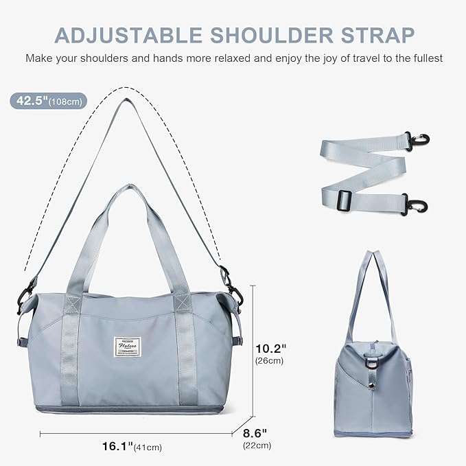 Travel Duffel Bag, Sports Tote Gym Bag, Shoulder Weekender Overnight Bag