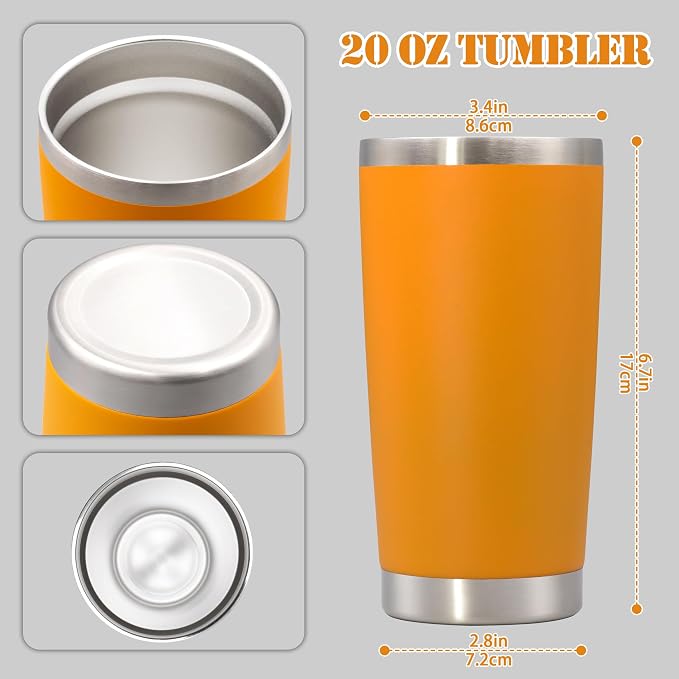 20 oz Tumbler with lid Double Wall Vacuum Insulated Tumblers Stainless Steel