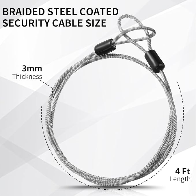 12 Pack Security Cable Luggage Lock