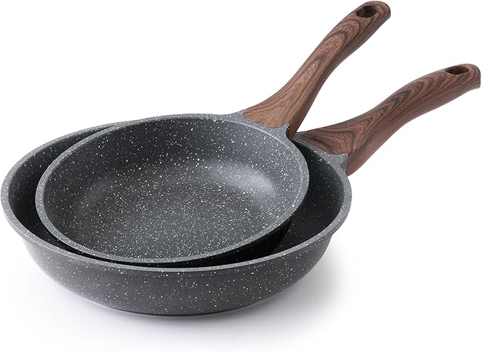 SENSARTE Nonstick Frying Pan Skillets, Swiss Granite Coating Omelette Pans