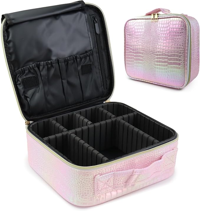 Travel Makeup Bag Makeup Cosmetic Train Case Organizer Portable Storage Bag