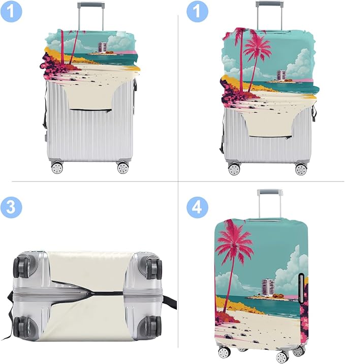 Luggage Cover Washable Suitcase Protector Anti-Scratch, Stretchable Fit