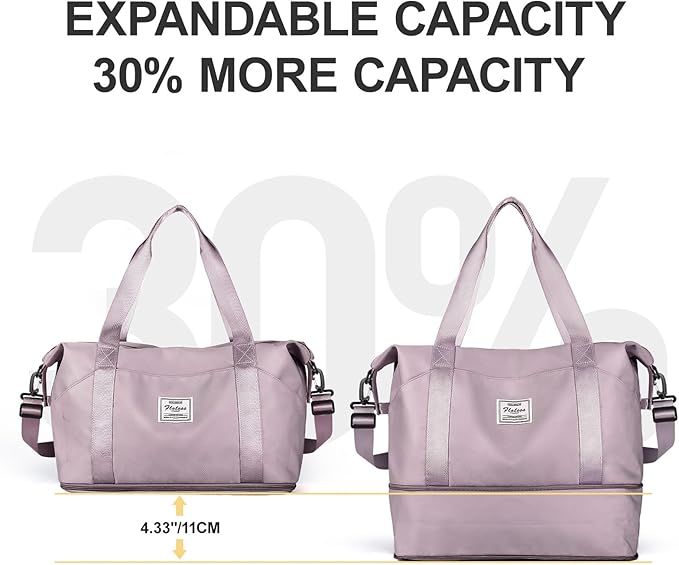 Travel Duffel Bag, Sports Tote Gym Bag, Shoulder Weekender Overnight Bag