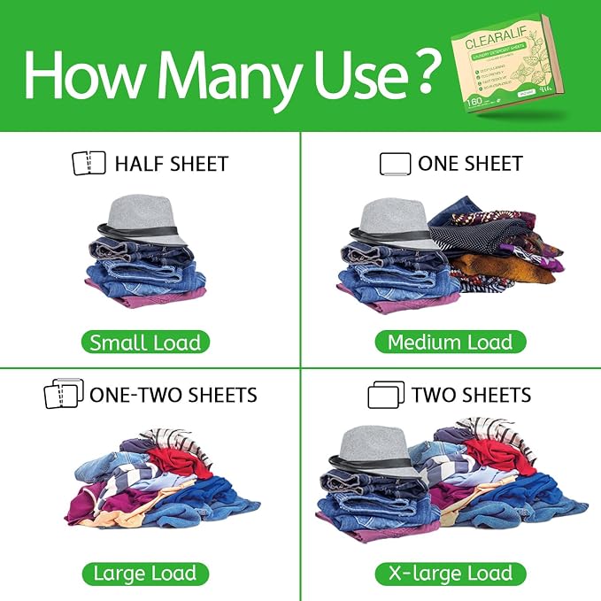 Laundry Detergent Sheets Up to 160 Loads, Wild Mint