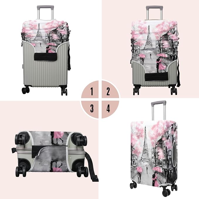 Travel Luggage Cover Suitcase Protector Fits 18-32 Inch Wheel Covers