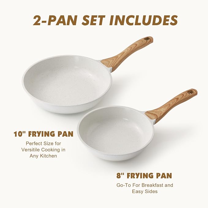 SENSARTE Nonstick Frying Pan Skillets, Healthy Cookware Chef's Pan, Free of