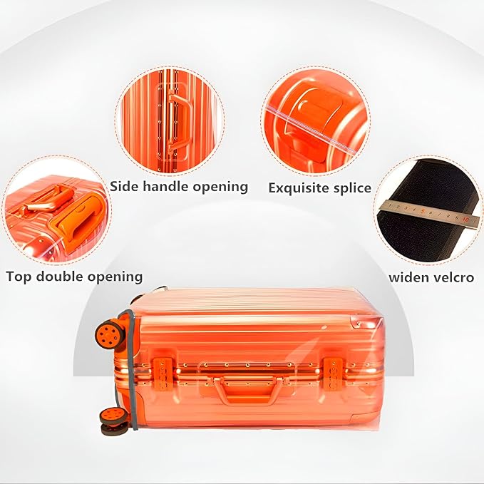 3 PCS Luggage Covers for Suitcase TSA Approved, 20/24/28 Inch Full Clear