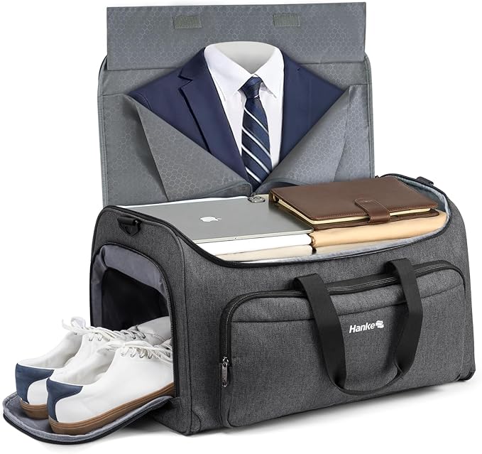 Hanke Carry on Garment Bags for Travel, Convertible Duffle Bag Luggage Bag