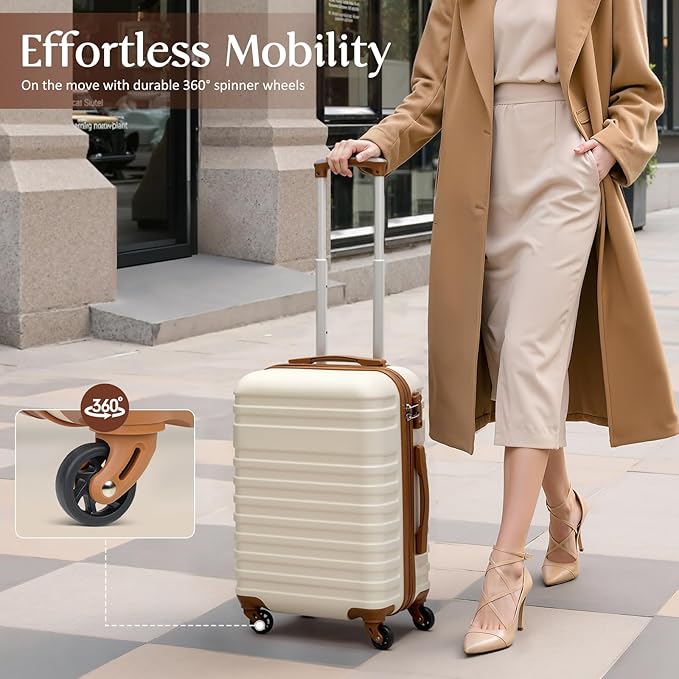 Coolife Suitcase Set 3 Piece Luggage Set Carry On Hardside Luggage