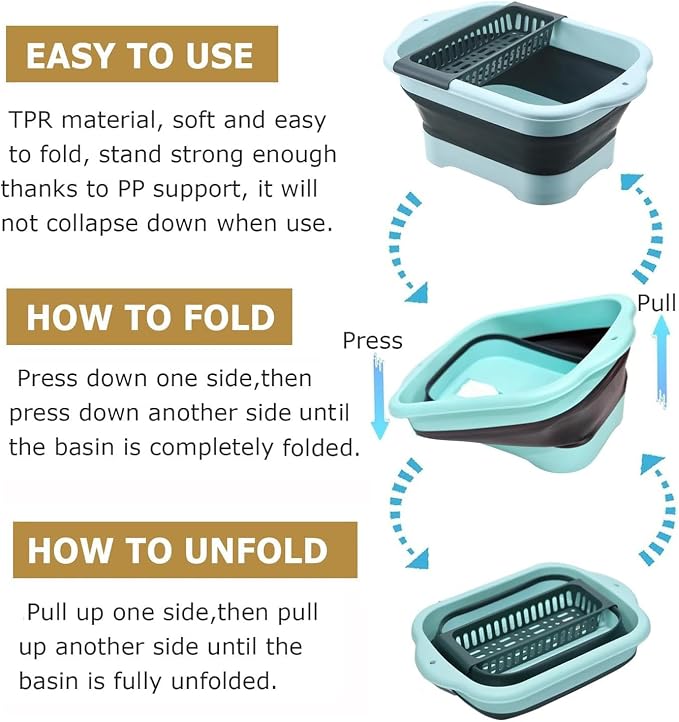 2.98 Gallon Collapsible Dish Basin