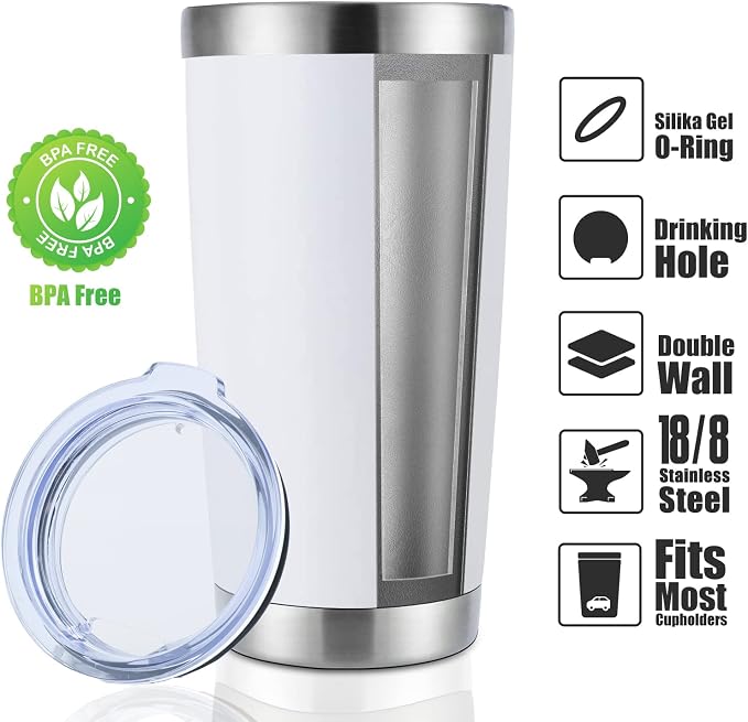 DOMICARE 20oz Stainless Steel Tumbler Bulk