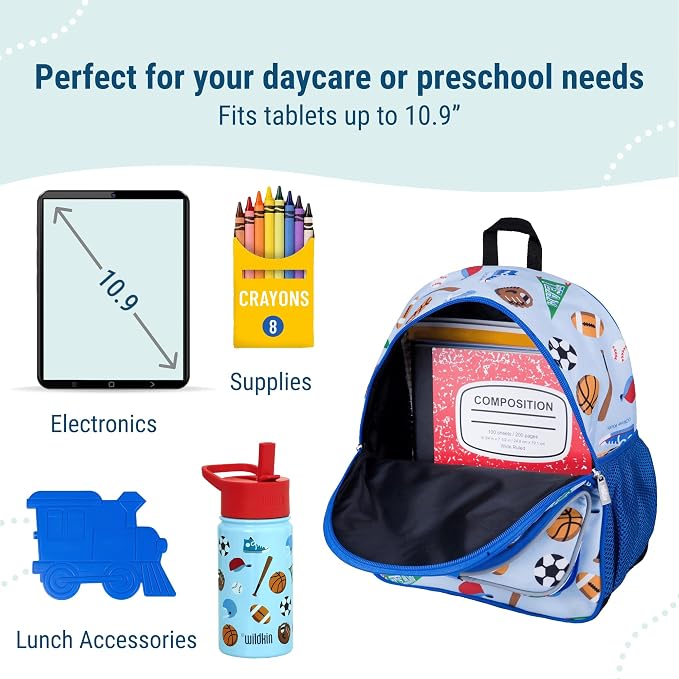 Wildkin 12-inch Kids Backpack – Padded, Adjustable