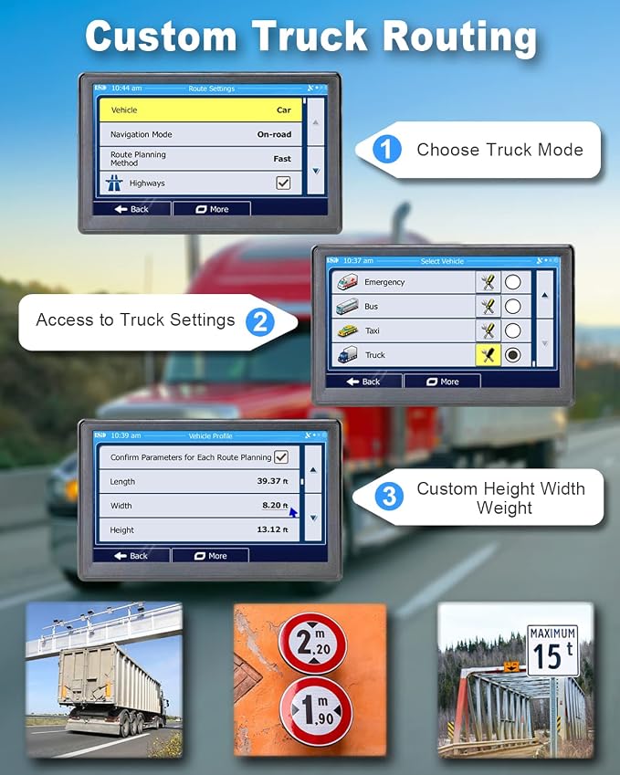 OHREX N700 GPS Navigator for Car Truck RV 2025, Truck GPS Commercial Drivers