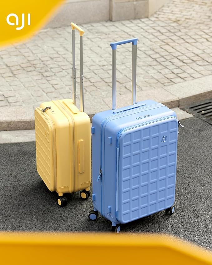aji Expandable Top Opening Carry On Luggage Airline Approved, 20 Inch
