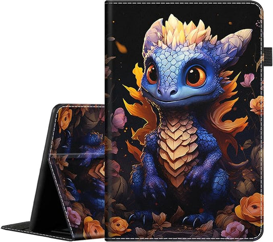 Case for All-New Amazon Fire HD 10 Tablet and Fire HD 10 Plus (13th/11th Generation 2023/2021 Release)， Auto Sleep/Wake Multi-Angle Viewing Slim Folio Stand Cover Baby Dragon