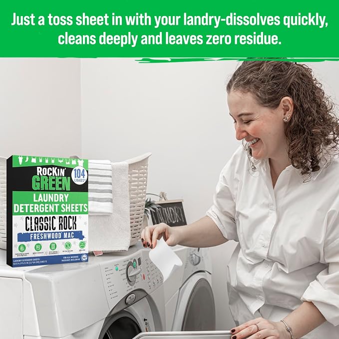 Rockin' Green Travel Laundry Detergent Sheets