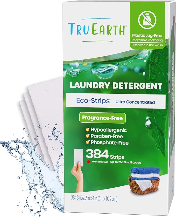 Tru Earth Compact Dry Laundry Detergent Sheets, Unscented