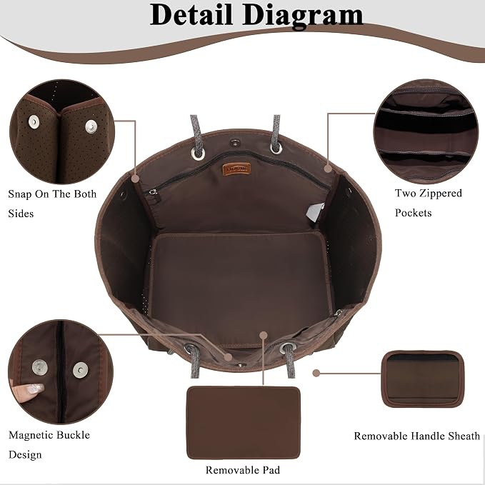 QOGiR Neoprene Multipurpose Beach Bag Tote