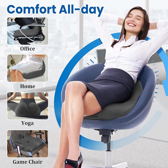Seat Cushion, Memory Foam Office Chair Seat Cushion