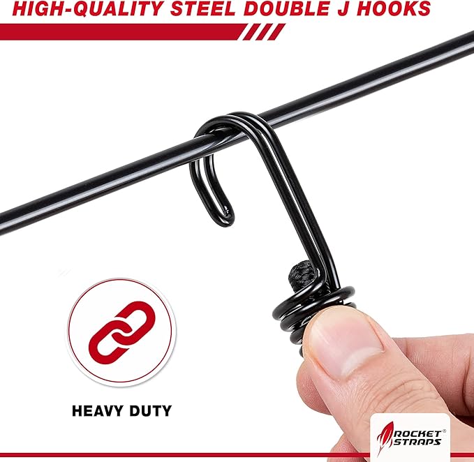 Rocket Straps - Ultimate Outdoor Bungee Cord Assortment - Heavy Duty Set of 12