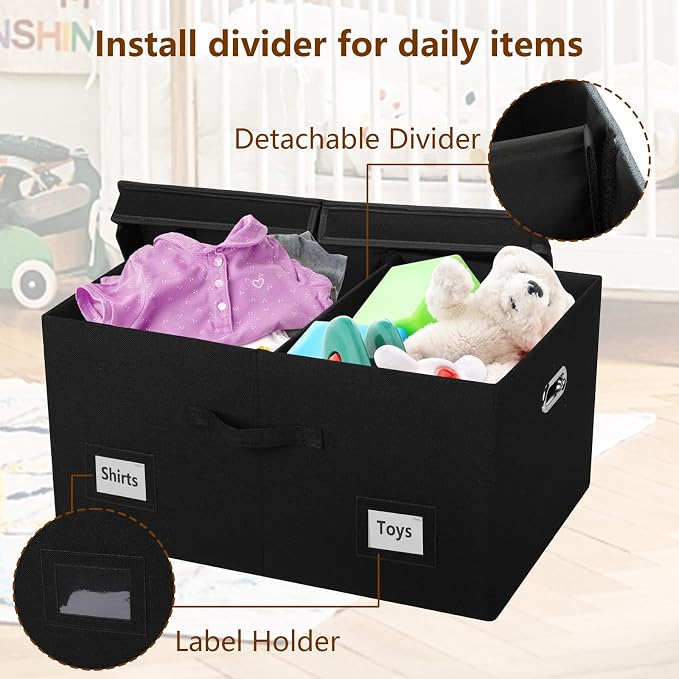75 Quarts Extra Large Decorative Storage Bins