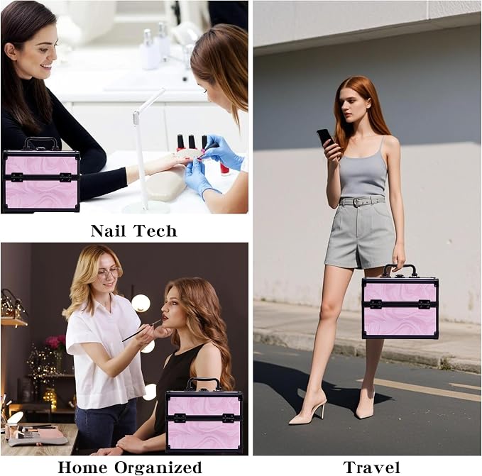 Makeup Train Case, Portable Makeup Case