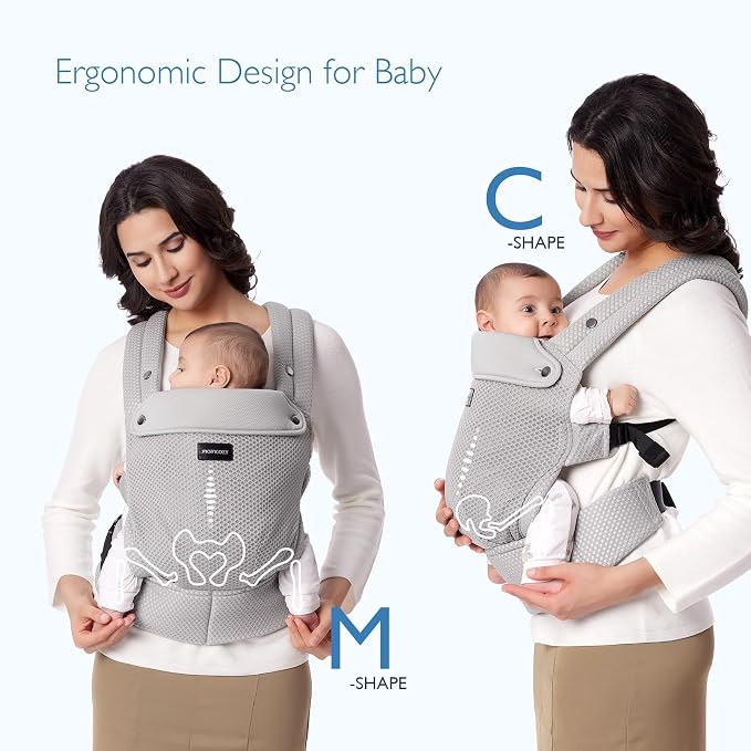 Momcozy Breathable Mesh Baby Carrier, Ergonomic and Lightweight Infant Carrier