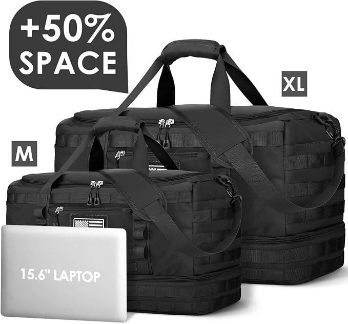 ETRONIK Travel Bag for Men Women, Gym Bag & Tactical Duffle Bags for Travel
