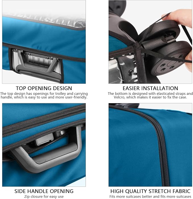 Transparent PVC Suitcase Cover, No Disassembly Required Clear Luggage Protector