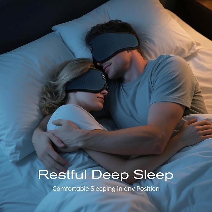 3D Sleep Mask with Bluetooth Headphones, Sleeping Headphones