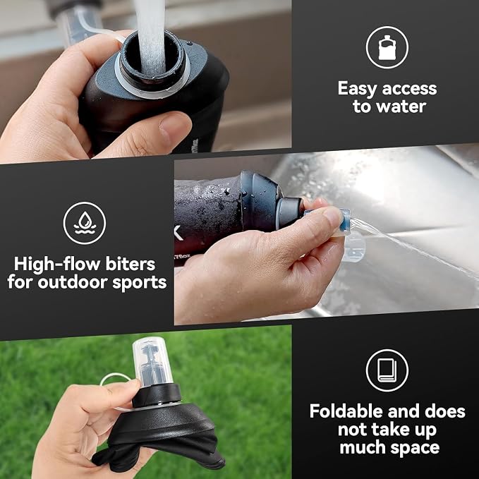 AXEN Soft Flask TPU Foldable Running Hydration Flask, Soft Collapsible Water
