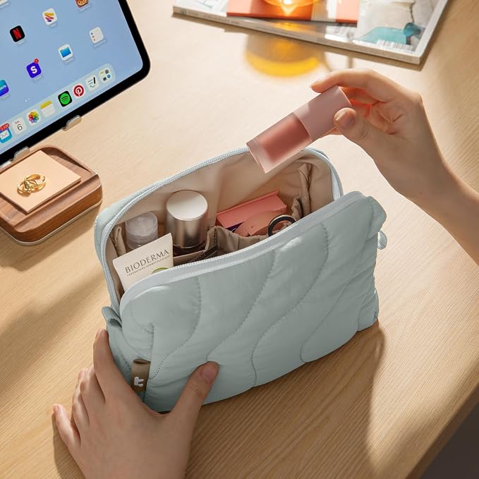 tomtoc Electronics Organizer Travel Case, Soft Puffy Organizer Bag Birthday