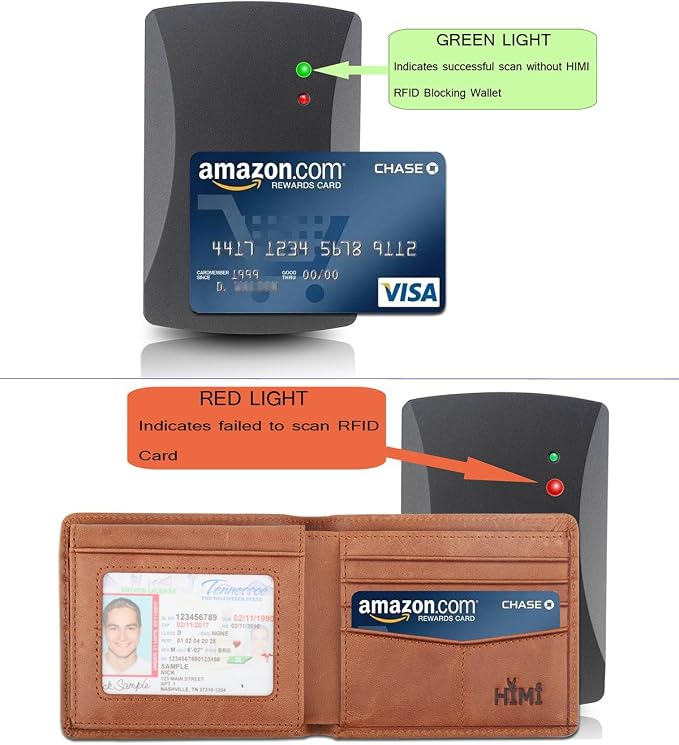 Wallet for Men-Genuine Leather RFID Blocking Bifold Stylish Wallet
