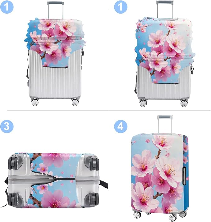 Luggage Cover Washable Suitcase Protector Anti-Scratch, Stretchable Fit