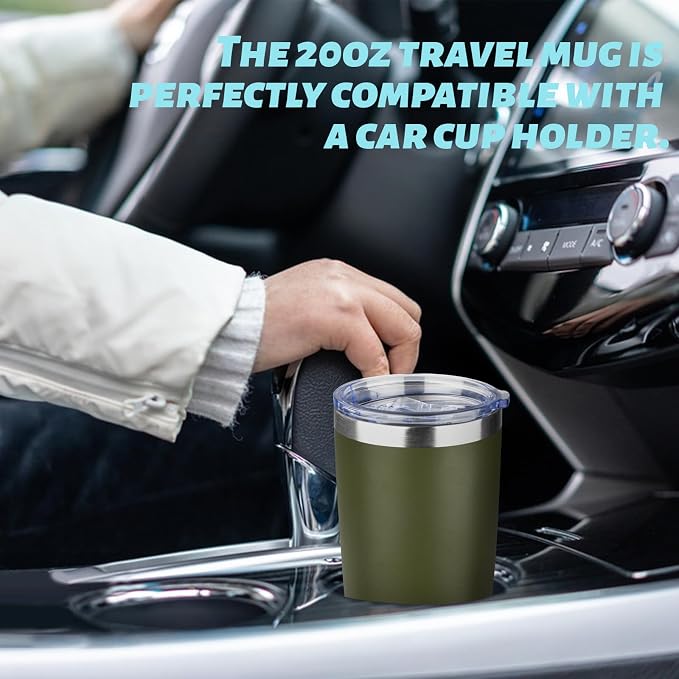 20oz Tumbler with Straw and Brush, Stainless Steel Vacuum Insulated tumbler