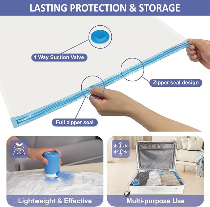 Cozy Essential 15 Pack Travel Vacuum Storage Bags