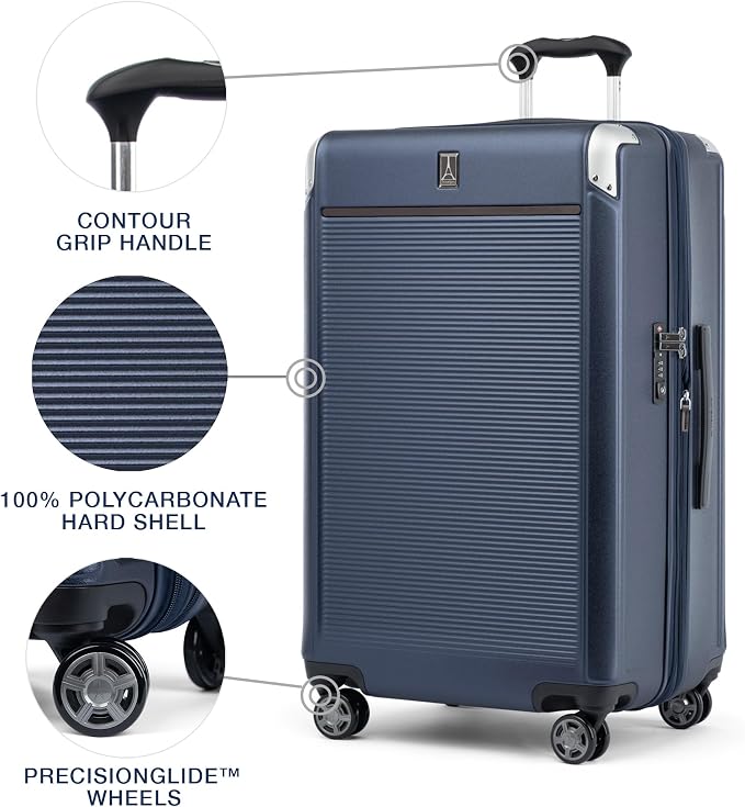 Travelpro Platinum Elite Hardside Expandable Checked Luggage, 8 Wheel Spinner
