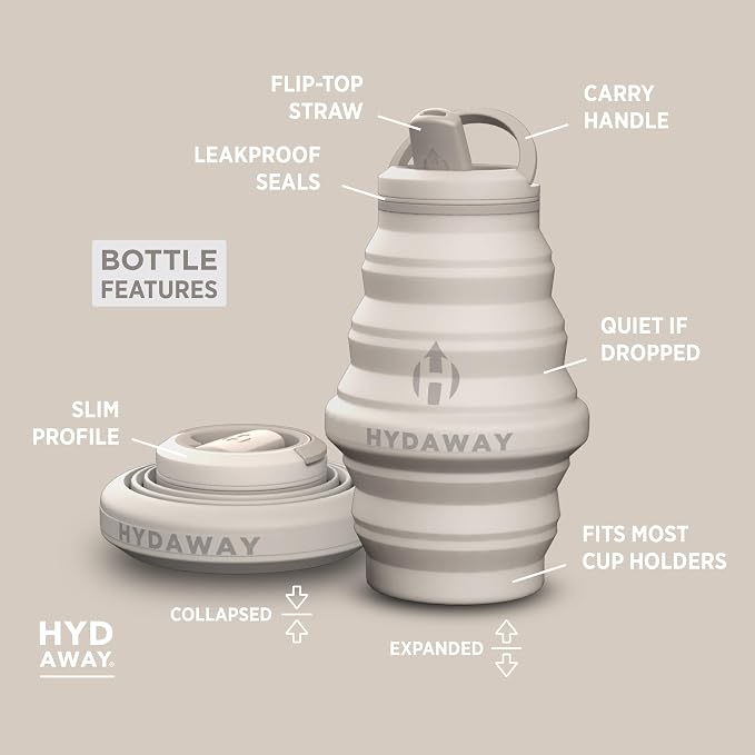 HYDAWAY 17oz Collapsible Water Bottle