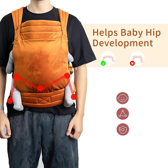 Baby Carrier for Newborn to Toddler, Cozy Baby Wrap Carrier 7-35 lbs, Ergonomic