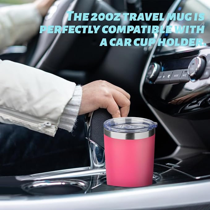 20oz Tumbler with Straw and Brush, Stainless Steel Vacuum Insulated tumbler
