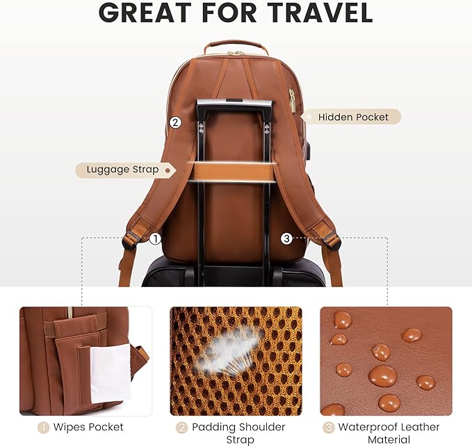 LOVEVOOK Laptop Backpack Purse for Women, Large Capacity Travel Computer Work