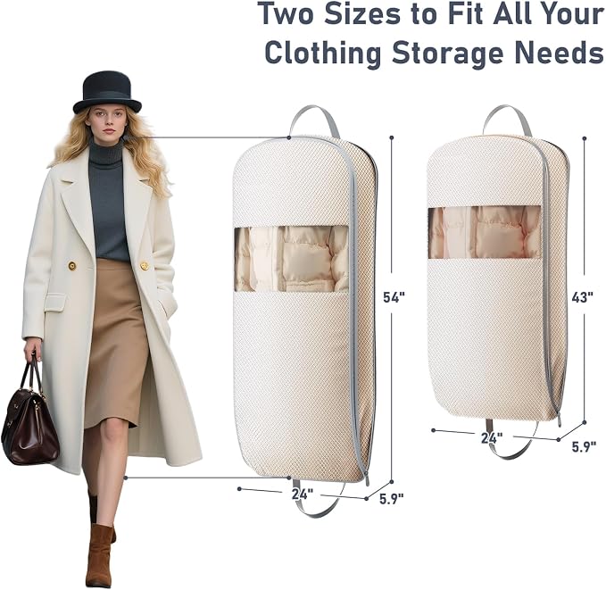 DIMJ 4 Pack 43" Compression Garment Bags