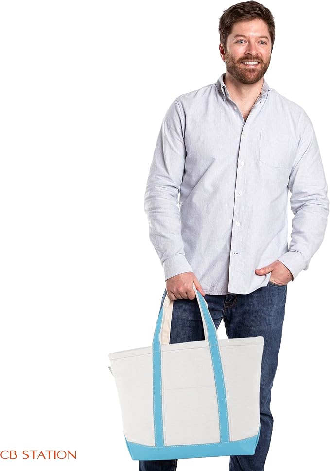 CB STATION Medium Classic Canvas Tote Bag